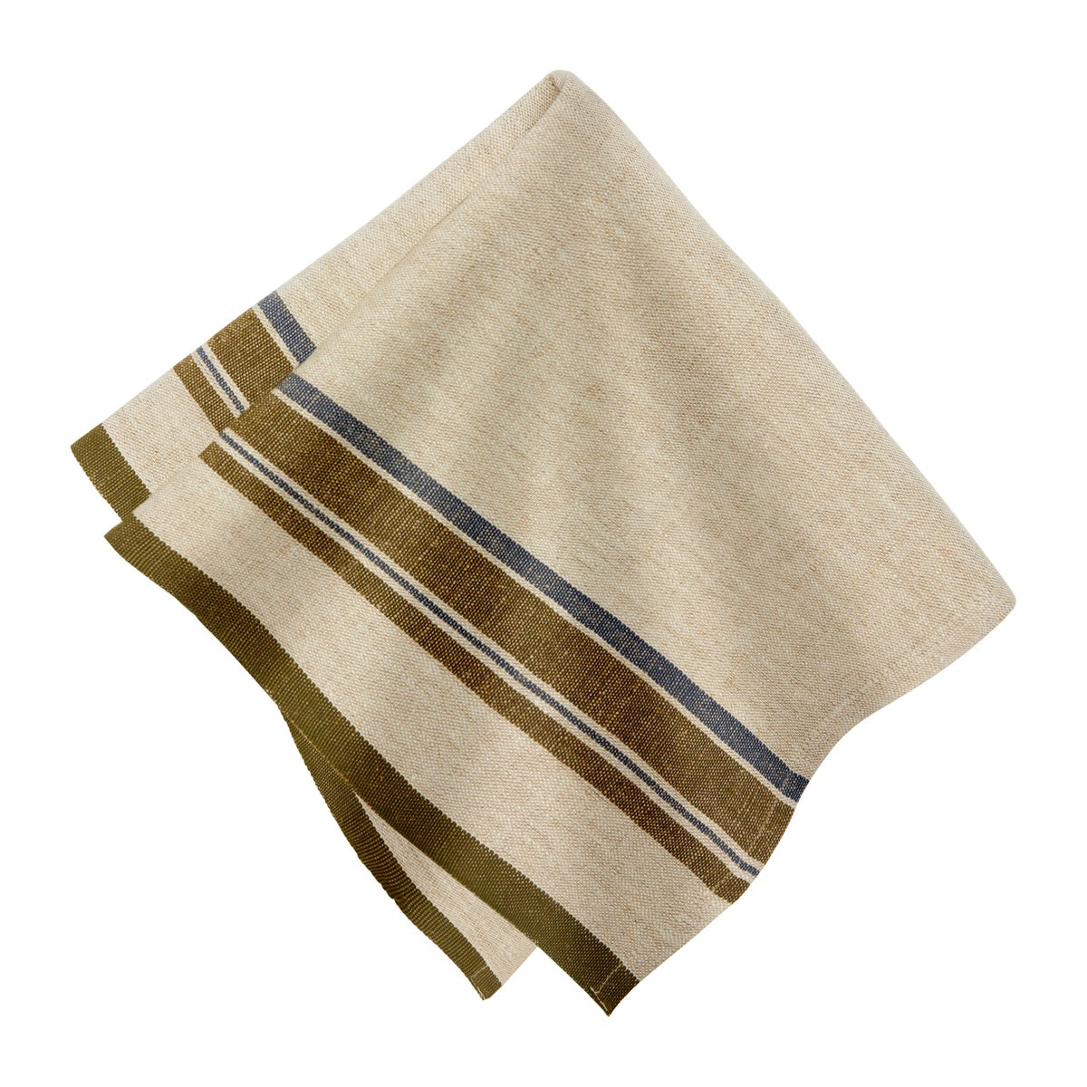  Caravan Antibes Natural Napkins, Set of 4 - Blue - Bonton