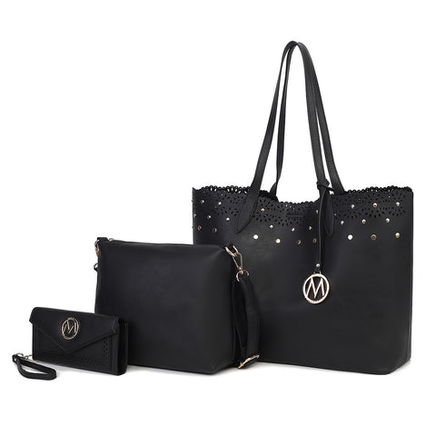 Mariahna 3 Pcs Shopper Tote, Crossbody and Wallet