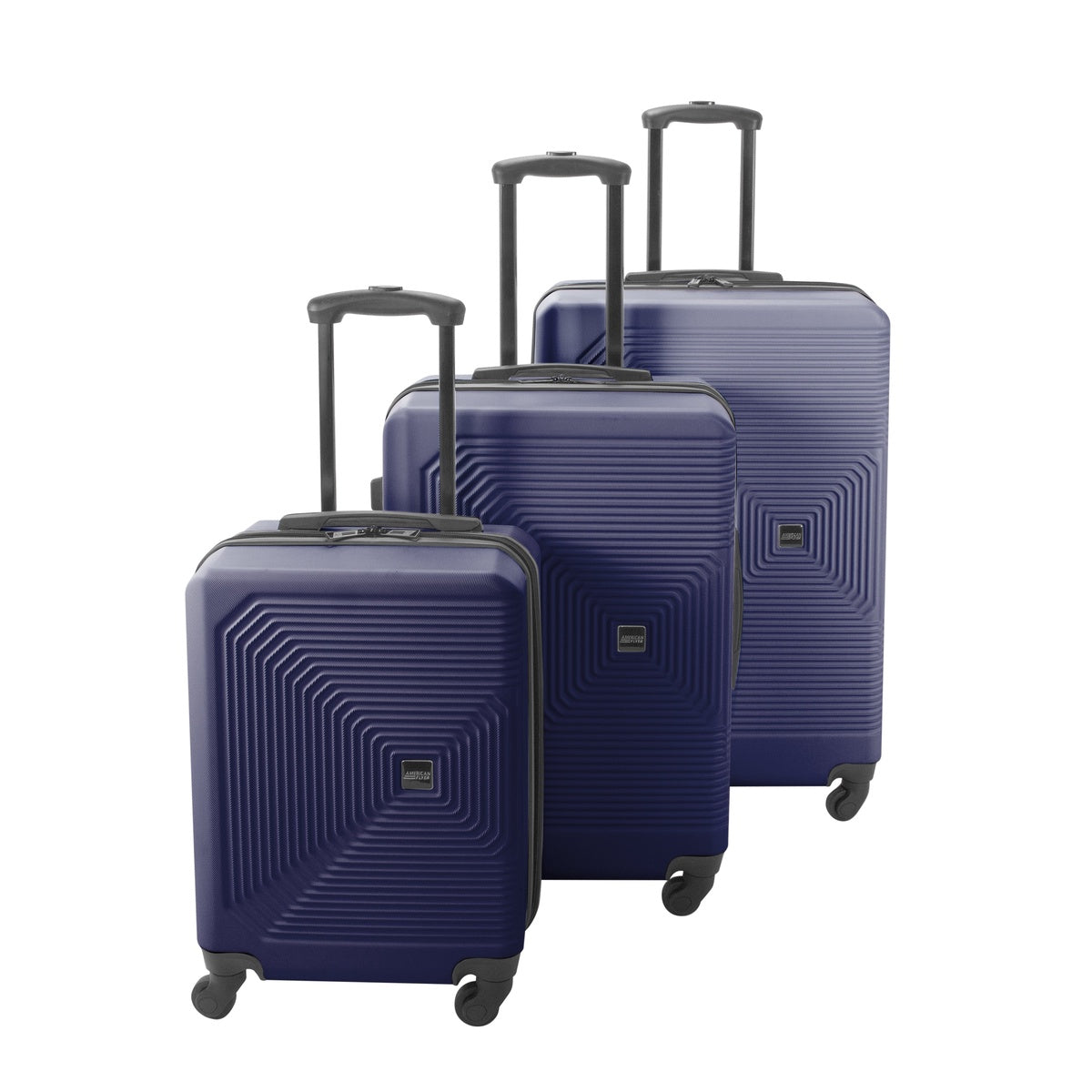  American Flyer American Flyer Knox 3-Piece Hardside Spinner Luggage Set - Black - Bonton