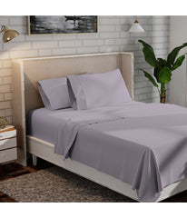 Organic Cotton 300TC Percale Sheet Set Lavender