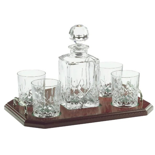  Galway Crystal Longford Decanter Set - Clear - Bonton