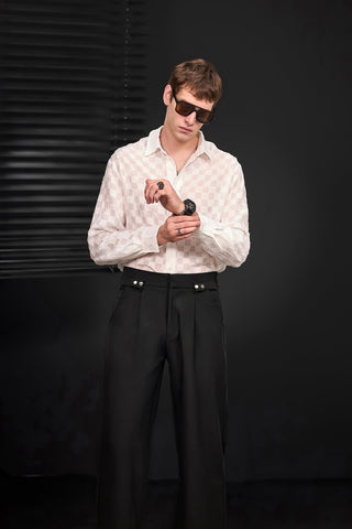 Kingsley Side-Tab Trousers BLACK