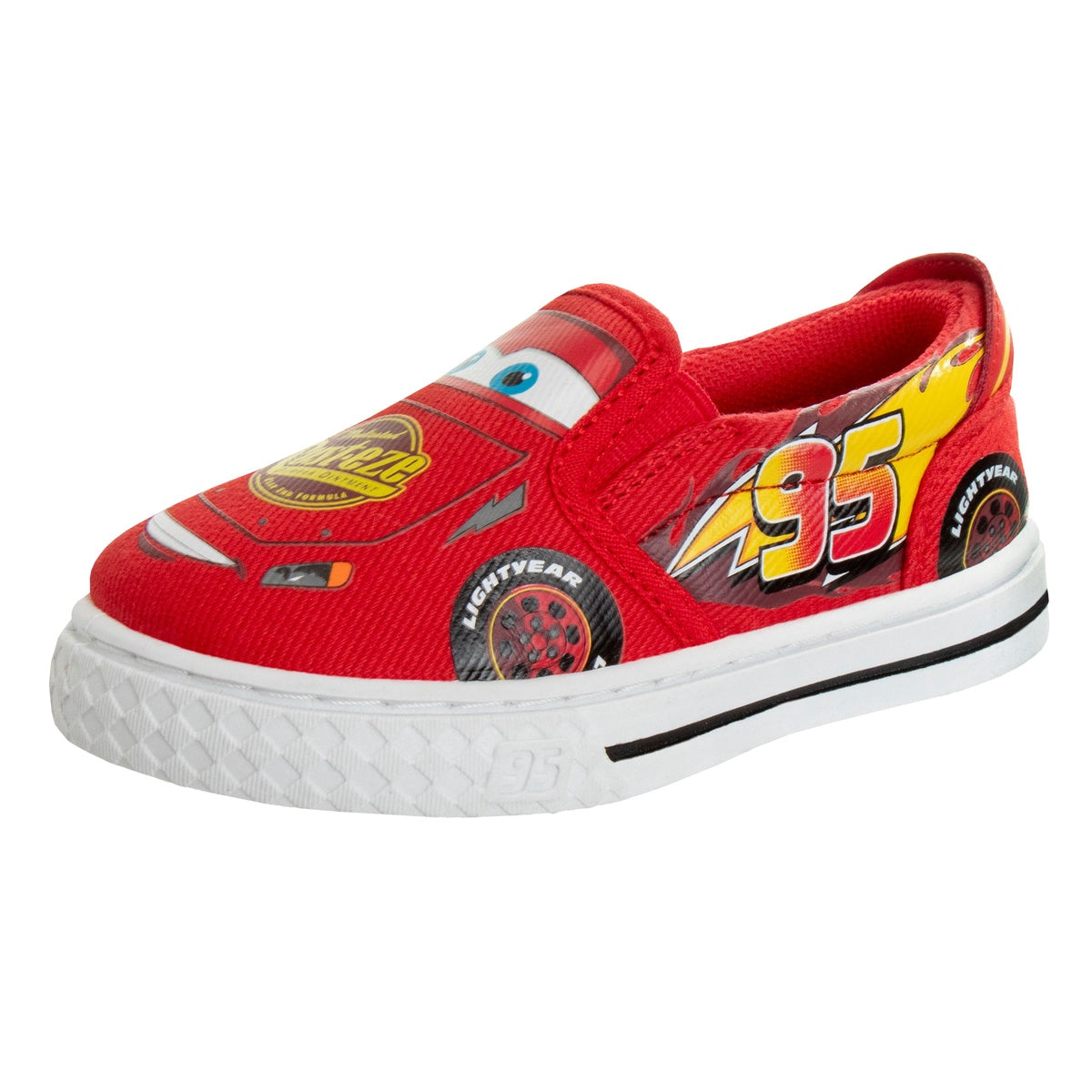  Josmo Josmo Disney Boy's Lightning McQueen Cars Slip-on Shoes - Lowtop Canvas Sneakers for Boys (Sizes: 5-10 Toddlerss) - 7 - Bonton