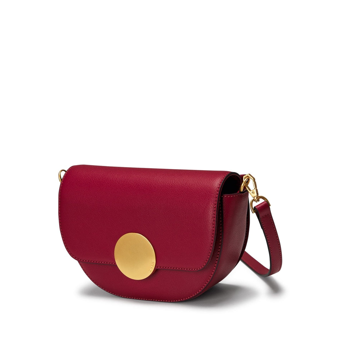  Oryany Lottie Saddle - Classic Small Crossbody - Eggplant - Bonton