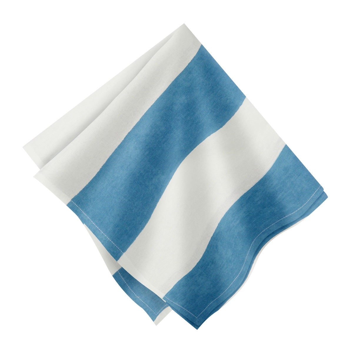  Caravan St. Tropez Blue Stripe Napkins, Set of 6 - Blue - Bonton
