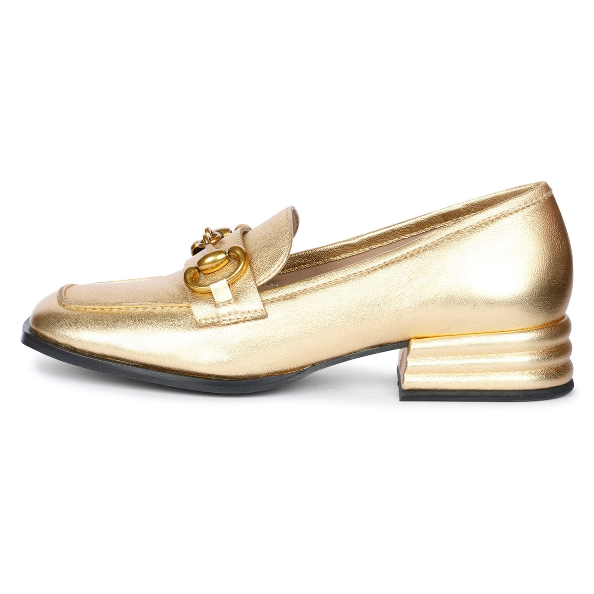  Saint G Jacqueline Metallic Loafers - Gold - Bonton