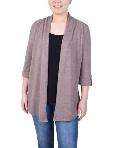 Petite 3/4 Sleeve Two in One Top