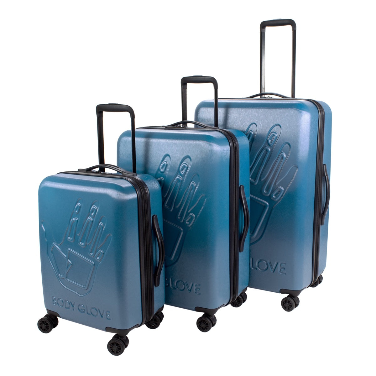  Body Glove Body Glove Redondo 3-Piece Hardside Spinner Luggage Set - Northern Blue - Bonton