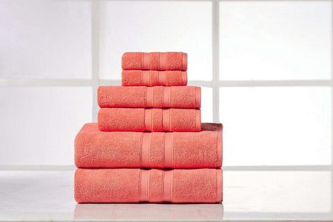 Bibb Home 6 Piece Egyptian Cotton Towel Set.
