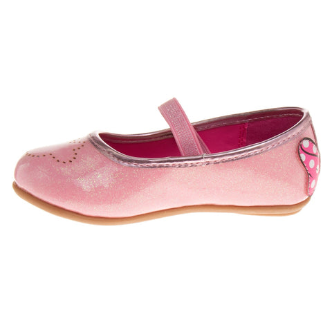 Disney Girls Minnie Mouse Mary Jane Flats - Dress Up Slip-on Shoes (Toddler)