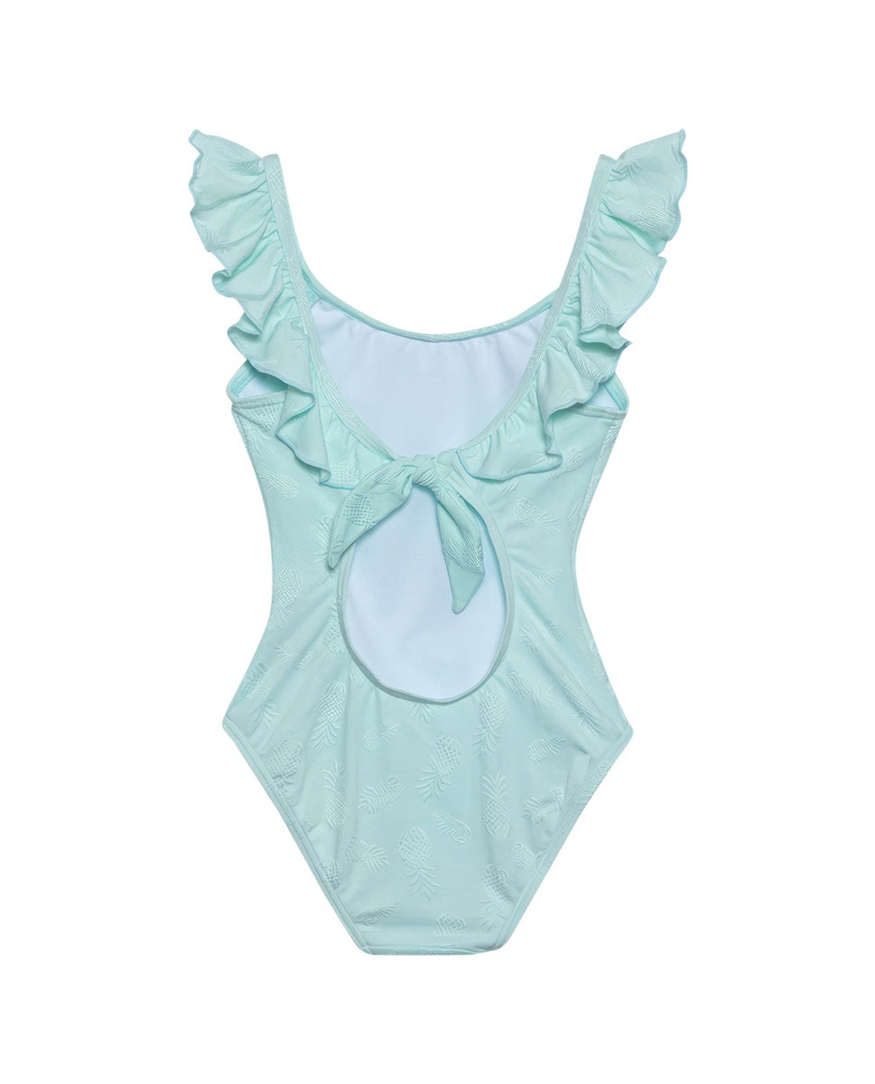  Gottex Kids Pineapple Round Neck One Piece Swimsuit - GOTTEX KIDS PINEAPPLE PISTACHIO - Bonton