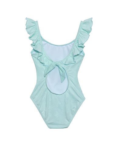 Pineapple Round Neck One Piece Swimsuit