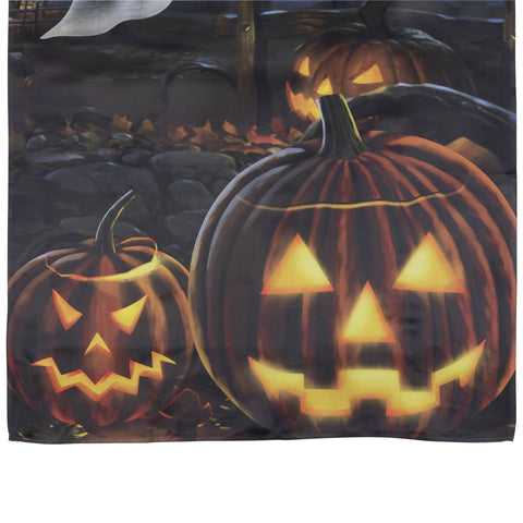 Pumpkins and Ghost Spooky Halloween Outdoor House Flag 28" X 40"
