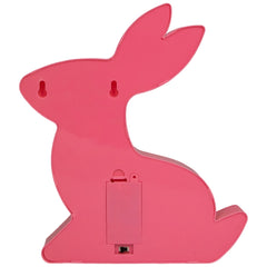 9.5" LED Lighted Pink Easter Bunny Marquee Wall Sign