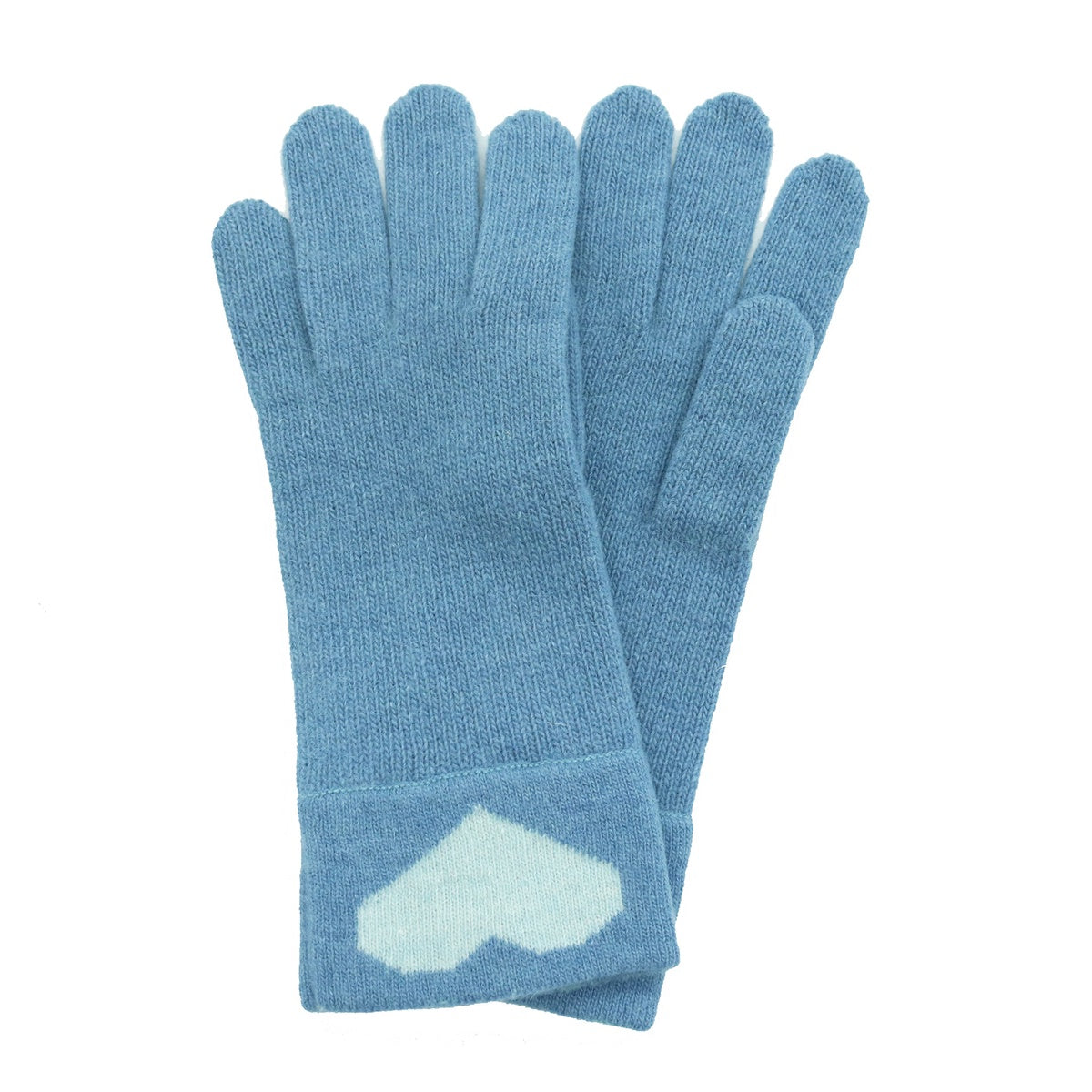  Portolano COLOR BLOCK GLOVES WITH HEART - AQUATIC/CLEAR AQUA - Bonton