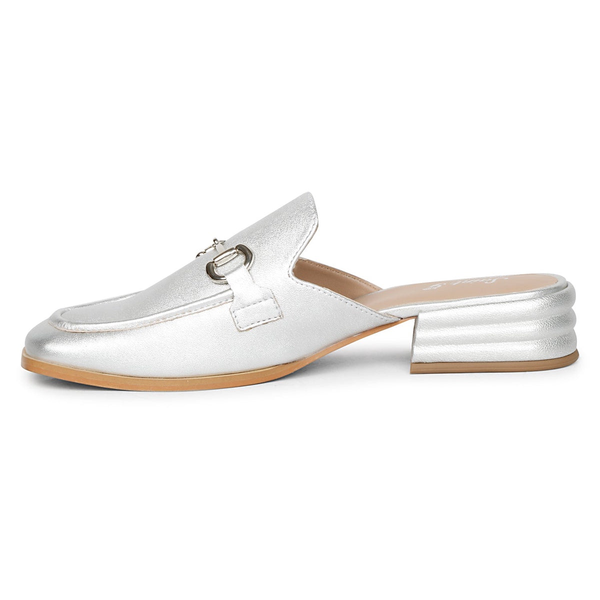  Saint G Savannah Metallic - Flat Mules - Silver - Bonton