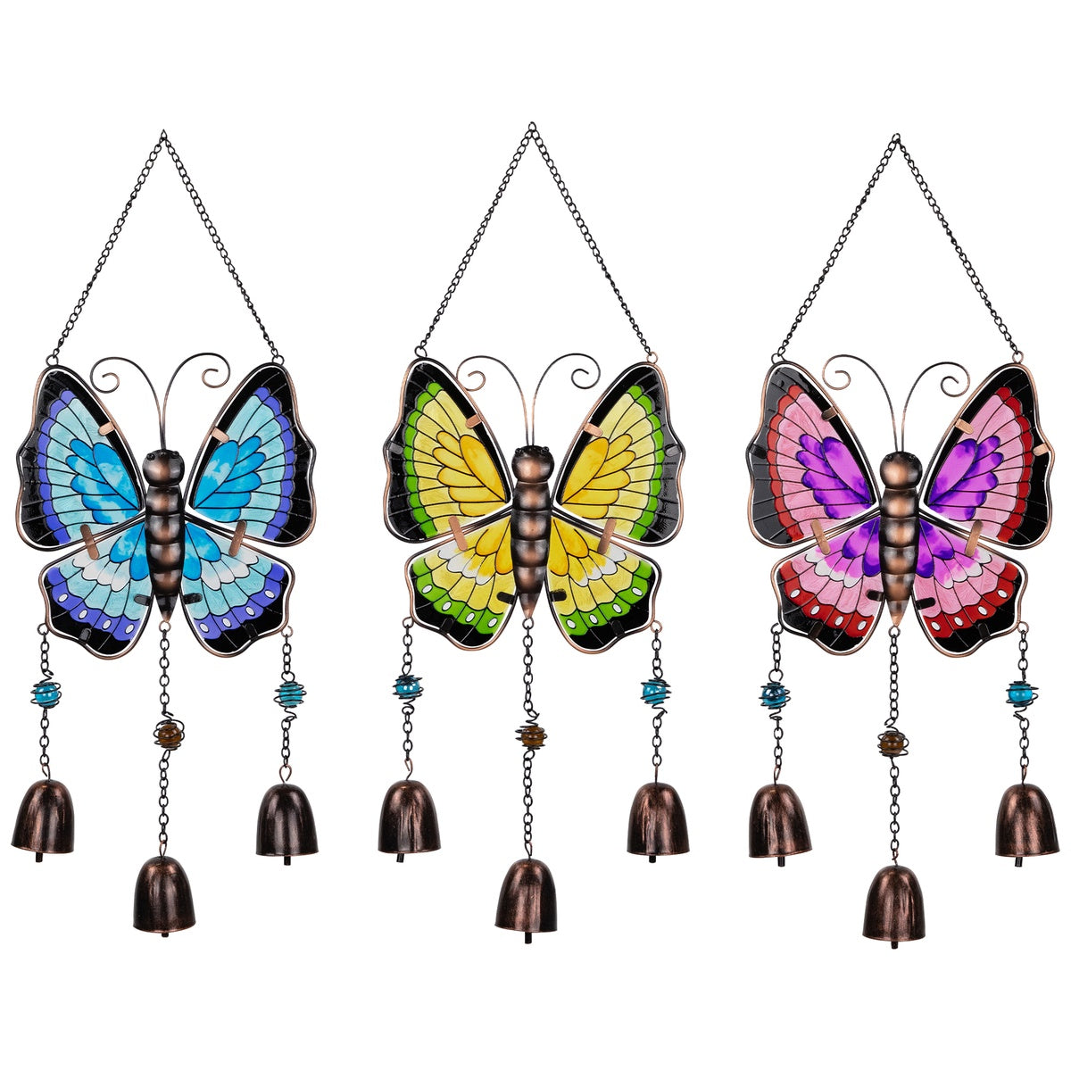  Northlight Metal Butterfly Outdoor Garden Suncatcher Windchimes - 21