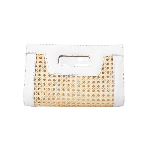  Jelavu Jelavu Venice Mini - Cane Leather Clutch - Tan - Bonton