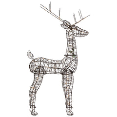 45.5" LED Lighted Rattan Deer Outdoor Christmas Decoration