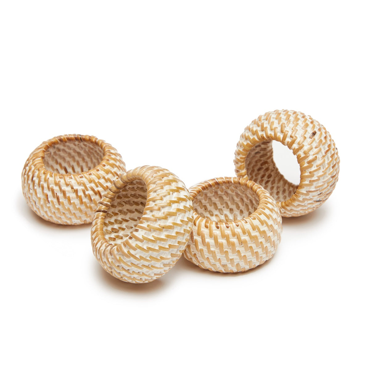  Caravan Eclipse Napkin Rings, Set of 4 - Natural - Bonton
