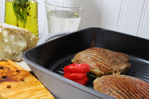 Carronde 10-Inch Grill Pan, Grey and Black