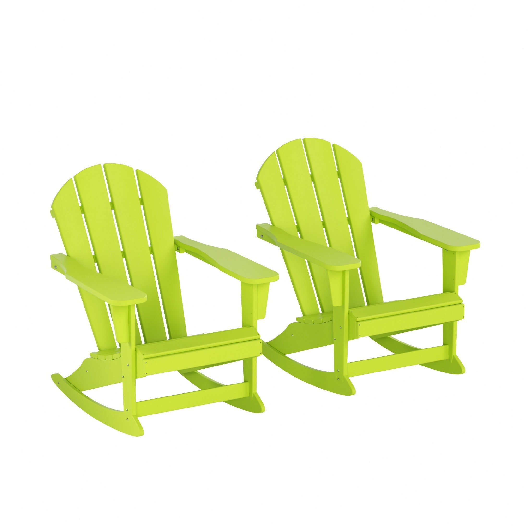  Westin Furniture Outdoor Patio Porch Rocking Adirondack Chair, Set of 2 - Dark Green - Bonton