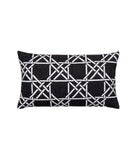 Lattice Work Decorative Pillow Rectangle Black