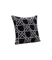 Lattice Work Decorative Pillow Black