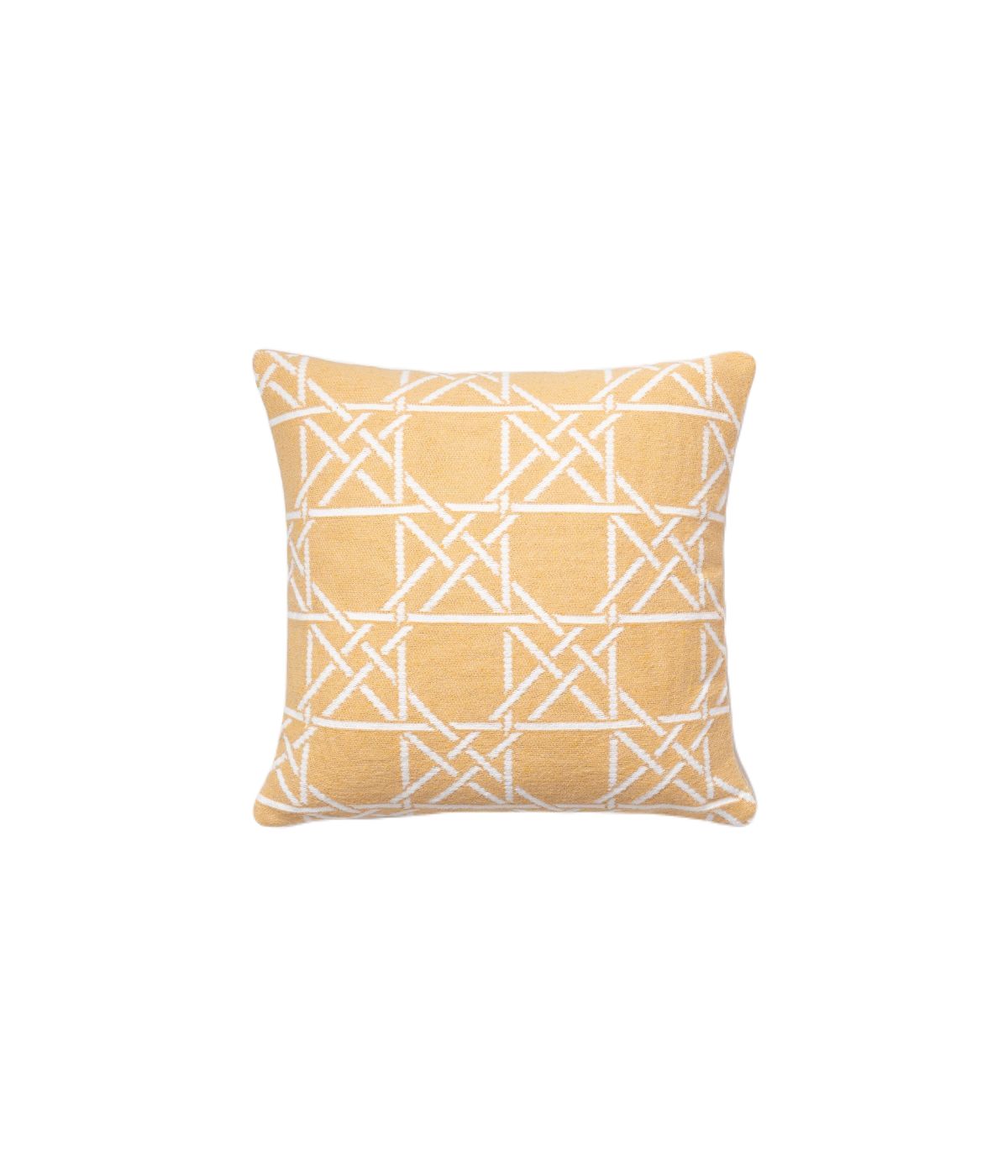  Brooks Brothers Lattice Work Decorative Pillow Yellow - Yellow - Bonton