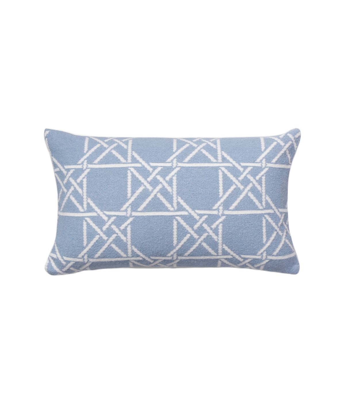  Brooks Brothers Lattice Work Decorative Pillow Rectangle Light Marine - Light Marine - Bonton