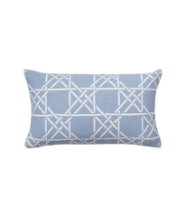 Lattice Work Decorative Pillow Rectangle Light Marine