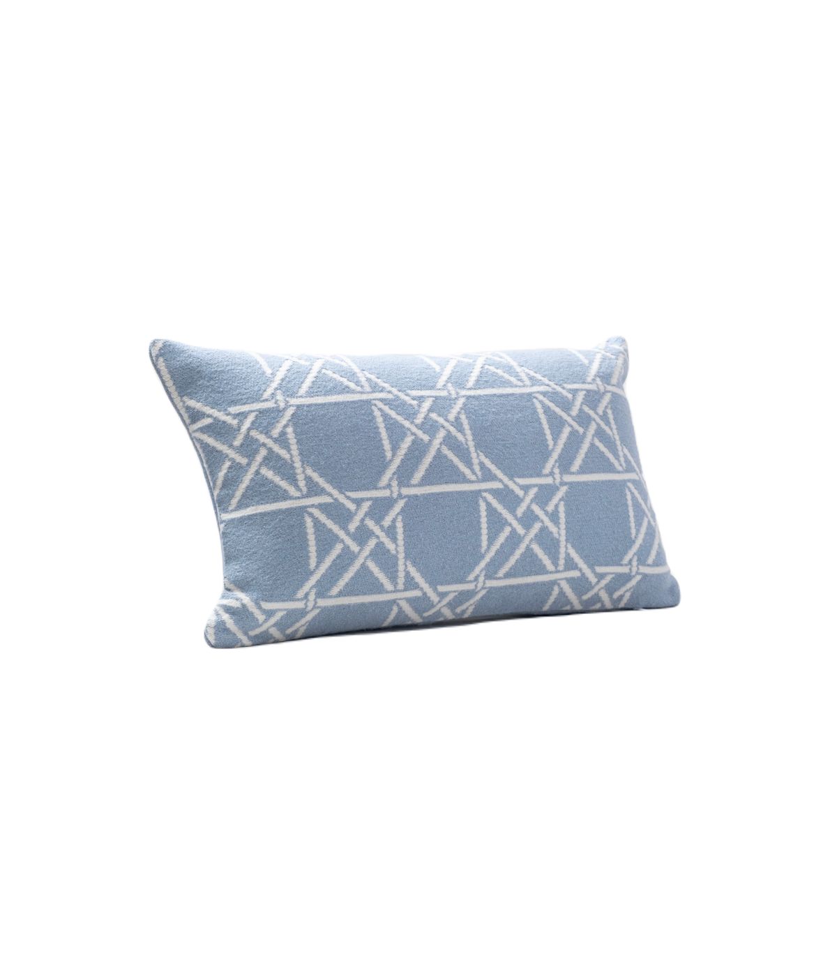  Brooks Brothers Lattice Work Decorative Pillow Rectangle Light Marine - Light Marine - Bonton