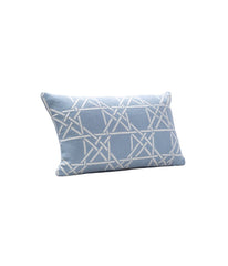 Lattice Work Decorative Pillow Rectangle Light Marine