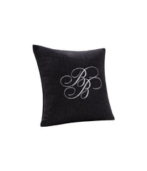 BB Monogram Decorative Pillow Square Black