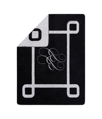 BB Monogram Throw Black