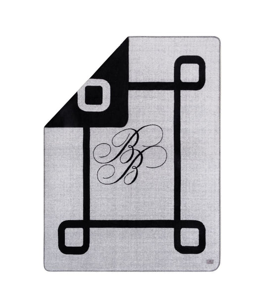 BB Monogram Throw Black