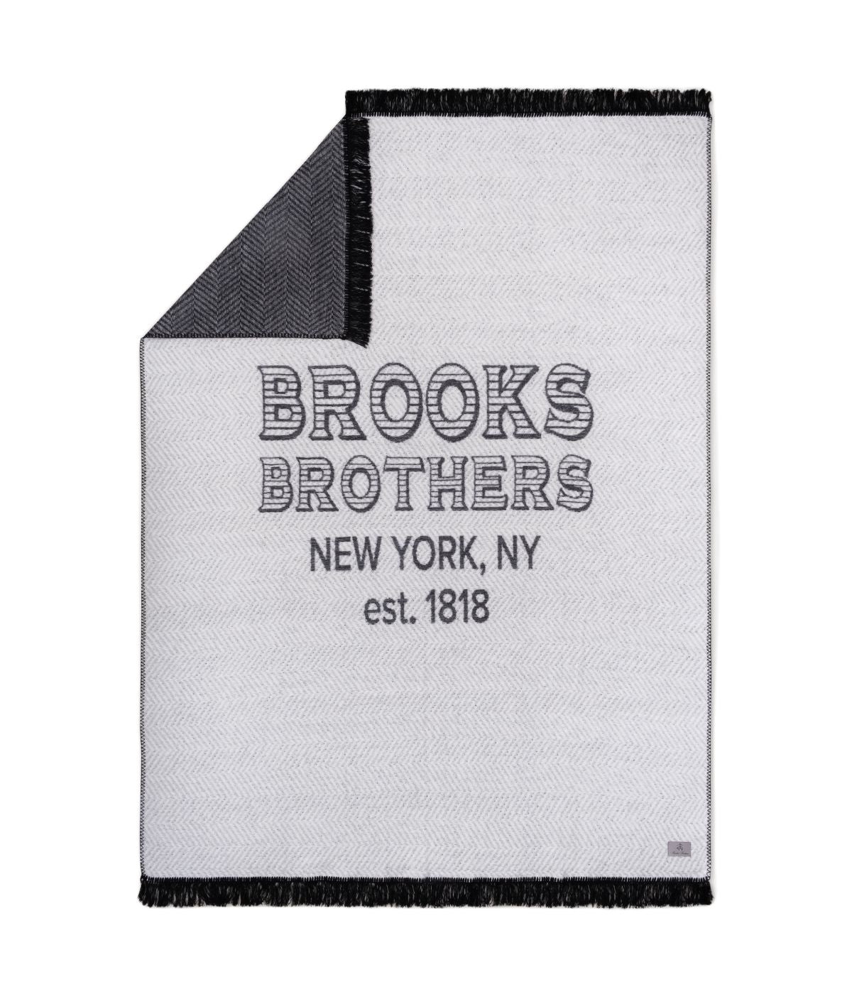  Brooks Brothers Est. Throw Black - Black - Bonton