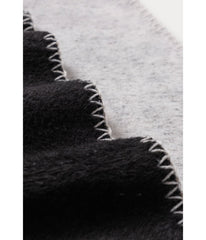 Geo Border Throw Black