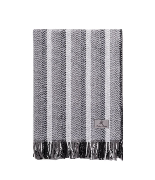 Herringbone Ombre Throw Silver