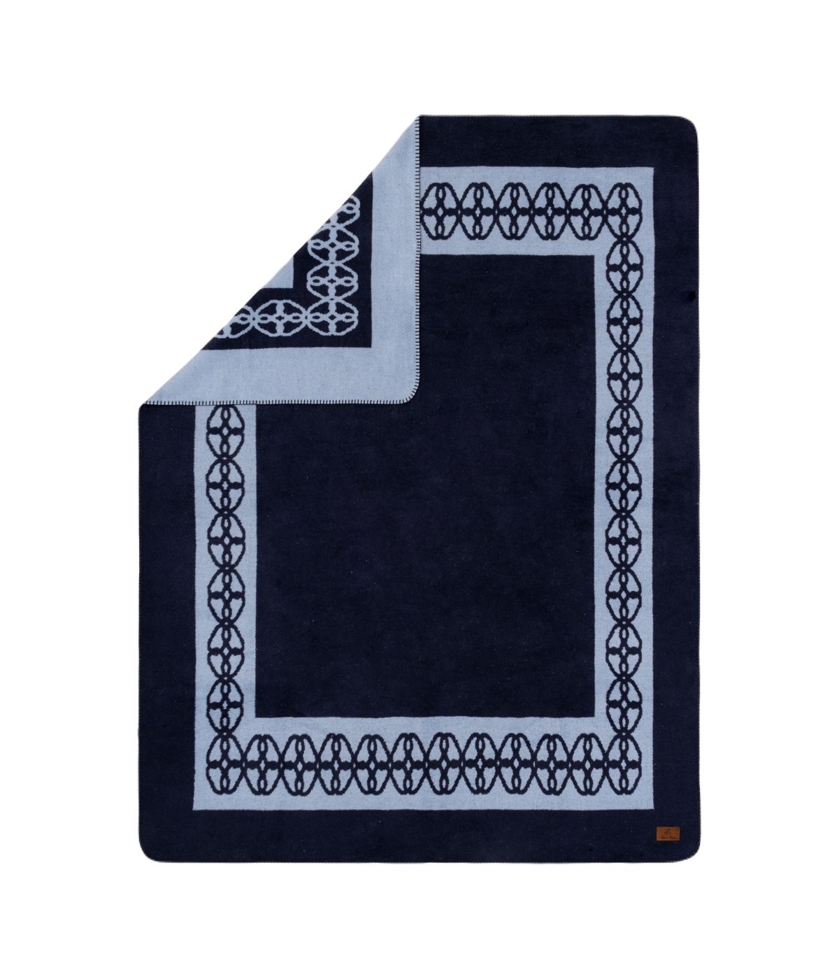  Brooks Brothers Geo Linked Throw Navy - Navy - Bonton