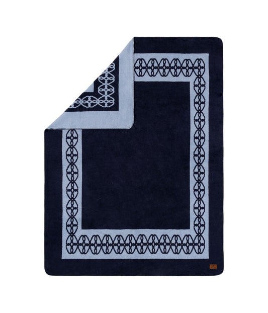 Geo Linked Throw Navy