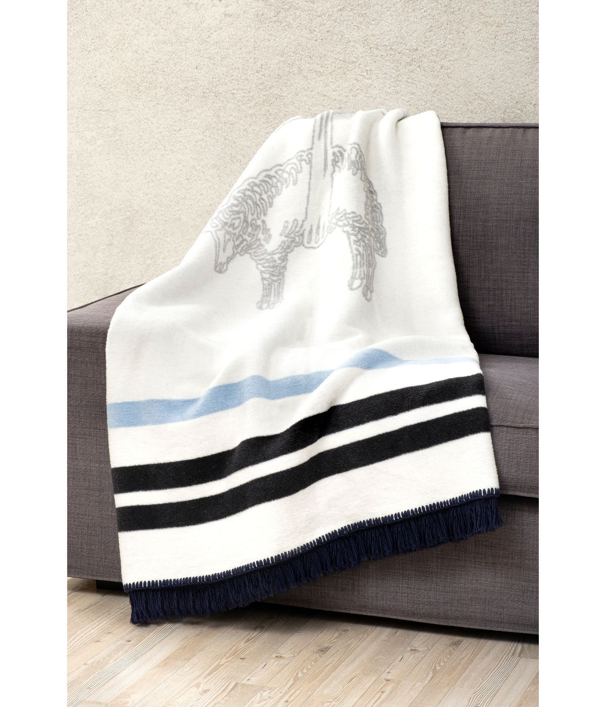  Brooks Brothers Henry Throw Silver - Silver - Bonton