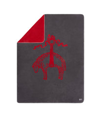 Double Faced Lamb Logo Throw Red