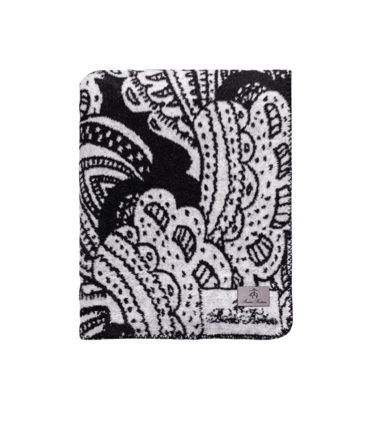  Brooks Brothers Brooks Brothers Paisley Throw White - White - Bonton