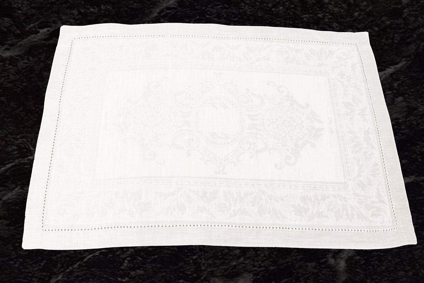  French Home French Home Linen Set of 6 Arboretum Placemats - White - Default Title - Bonton