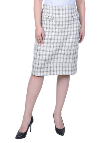 Petite Slim Double Knit Skirt