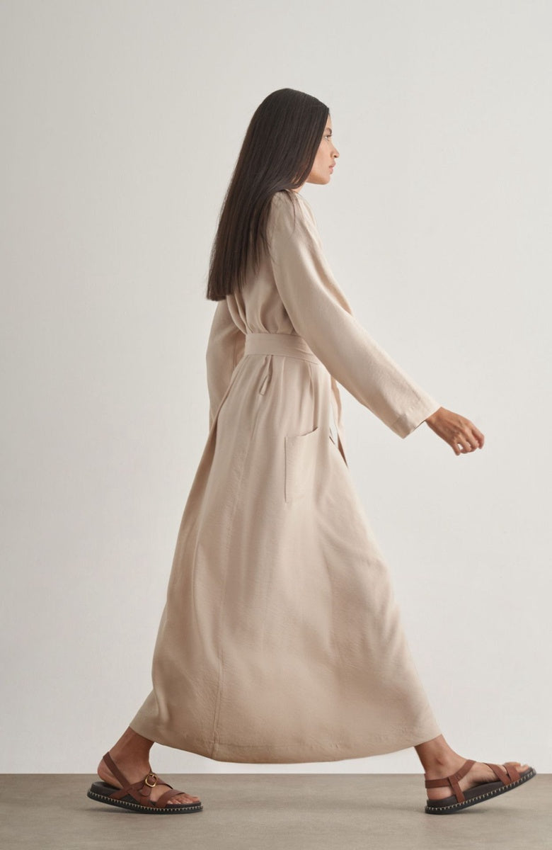  Mizalle Mizalle Shirt Dress - Stone - Bonton