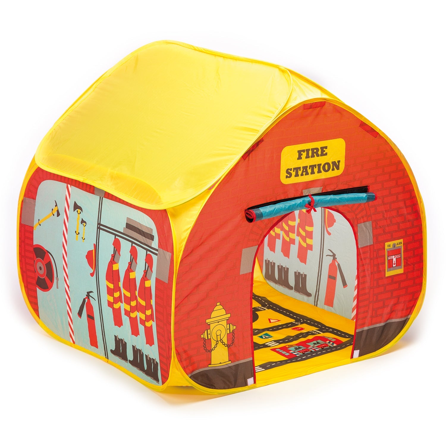  Fun2Give Fun2Give Pop-it-Up Firestation Tent with Streetmap Playmat - Multi - Bonton