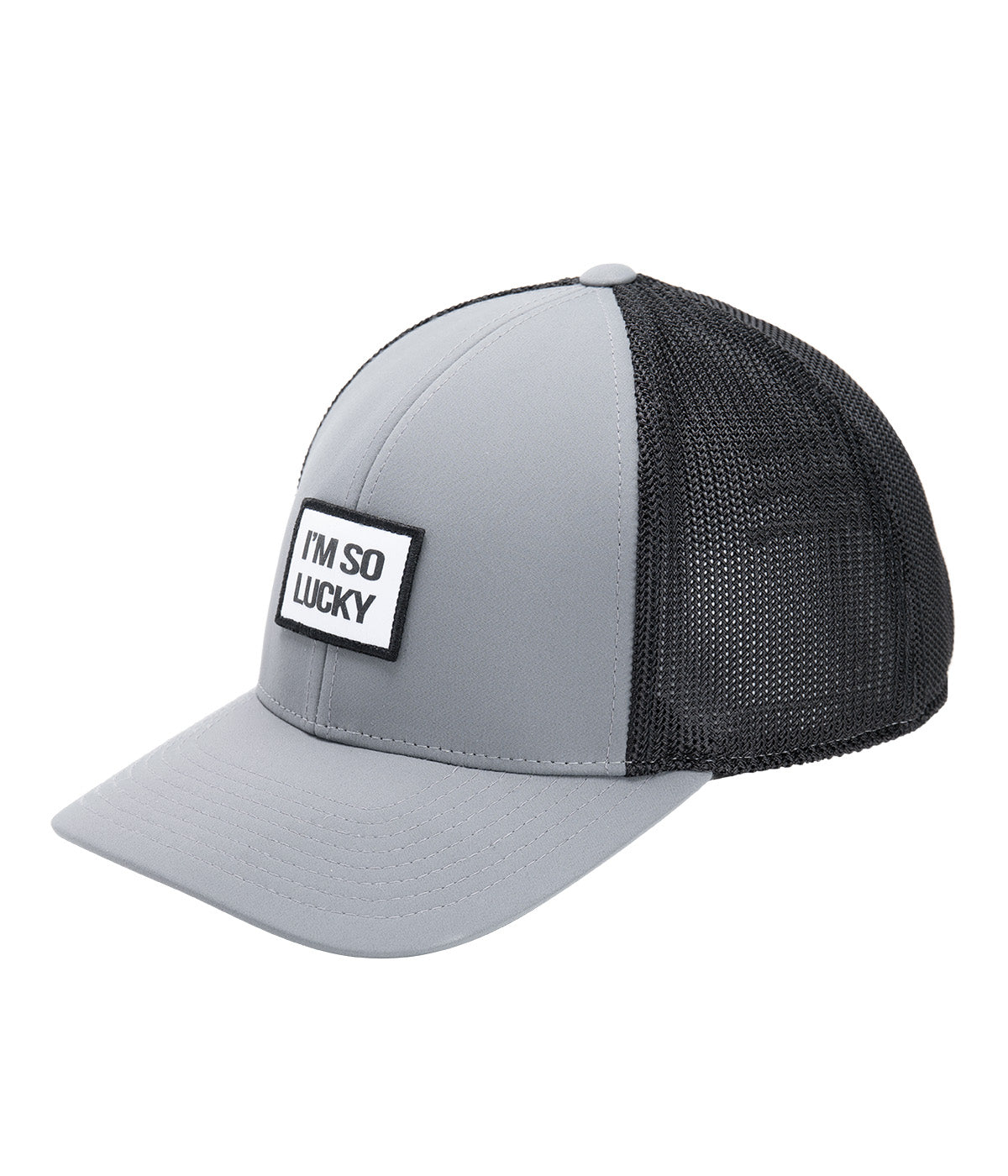  Black Clover Enterprises LLC Too Much Luck Adjustable Hat - Grey / Black Mesh - Bonton