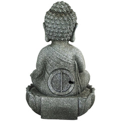 21.5" Buddha in Sukhasana Pose Outdoor Garden Water Fountain